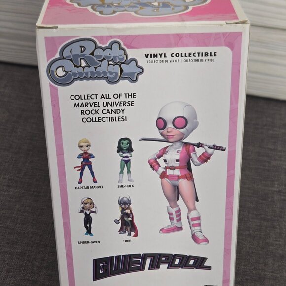 2017 Summer Convention Exclusive Marvel Rock Candy Gwenpool Vinyl Collectible - Picture 3 of 6